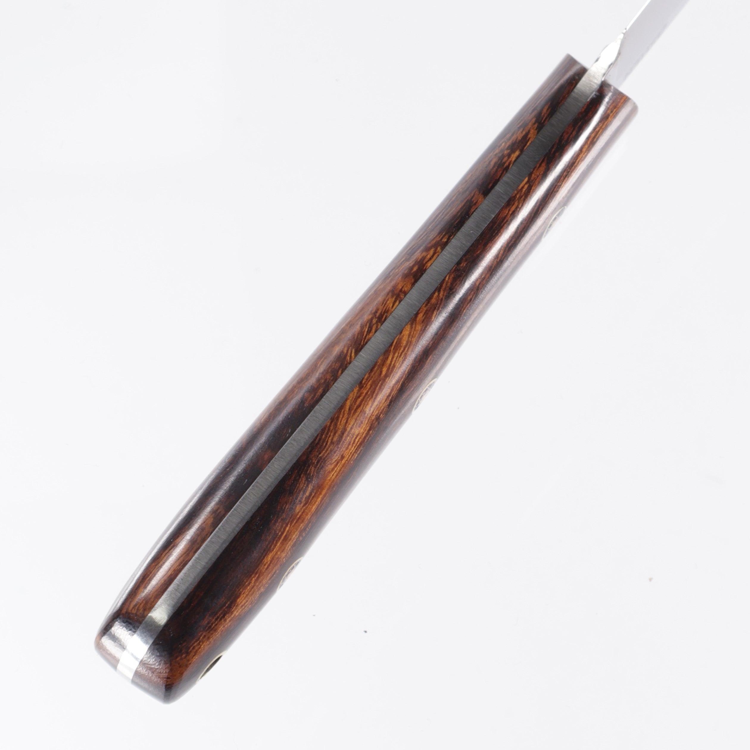 Lishen Knives Ultralite Modern Clippoint - AEB-L - Desert Ironwood - Mosaic Pins