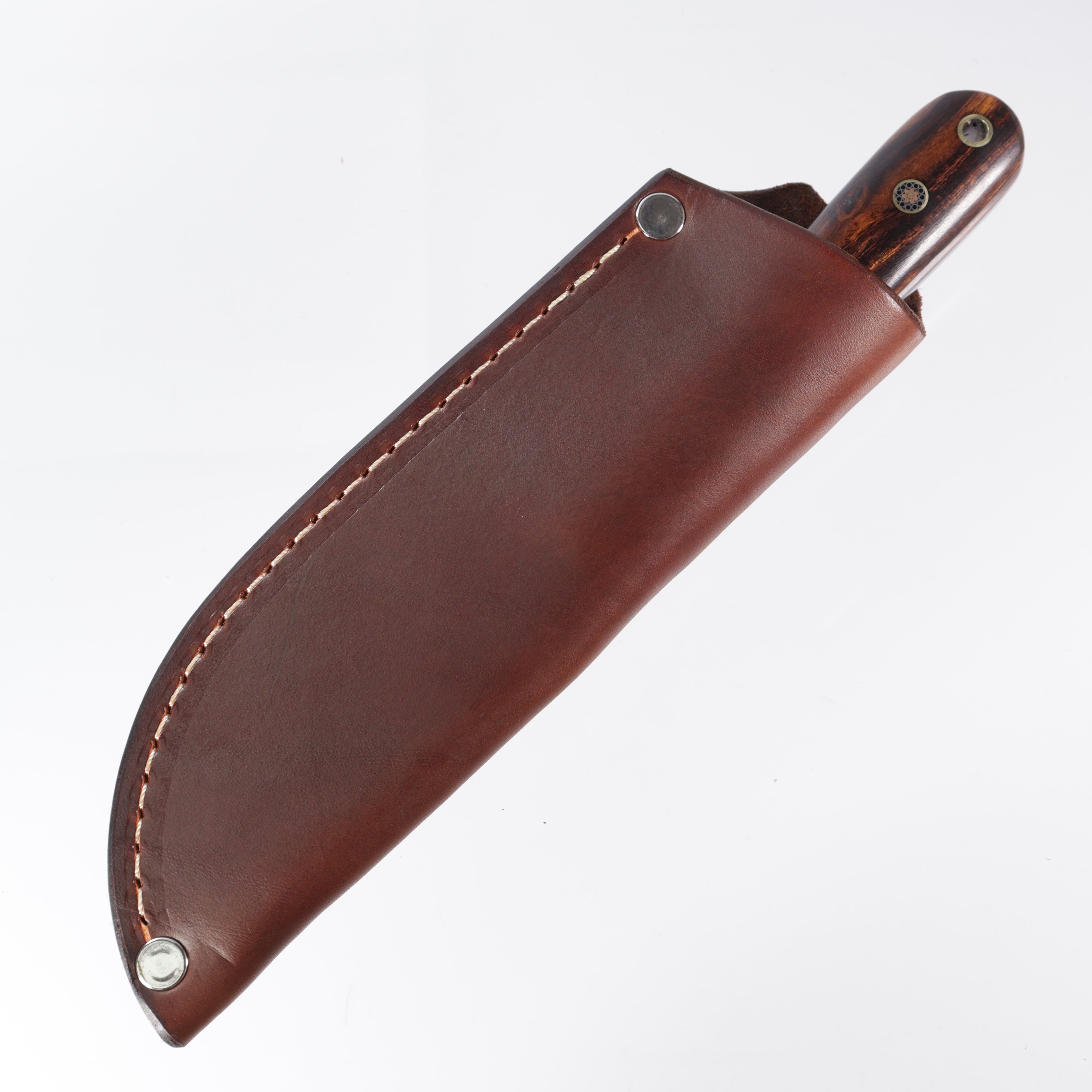 Lishen Knives Ultralite Modern Clippoint - AEB-L - Desert Ironwood - Mosaic Pins