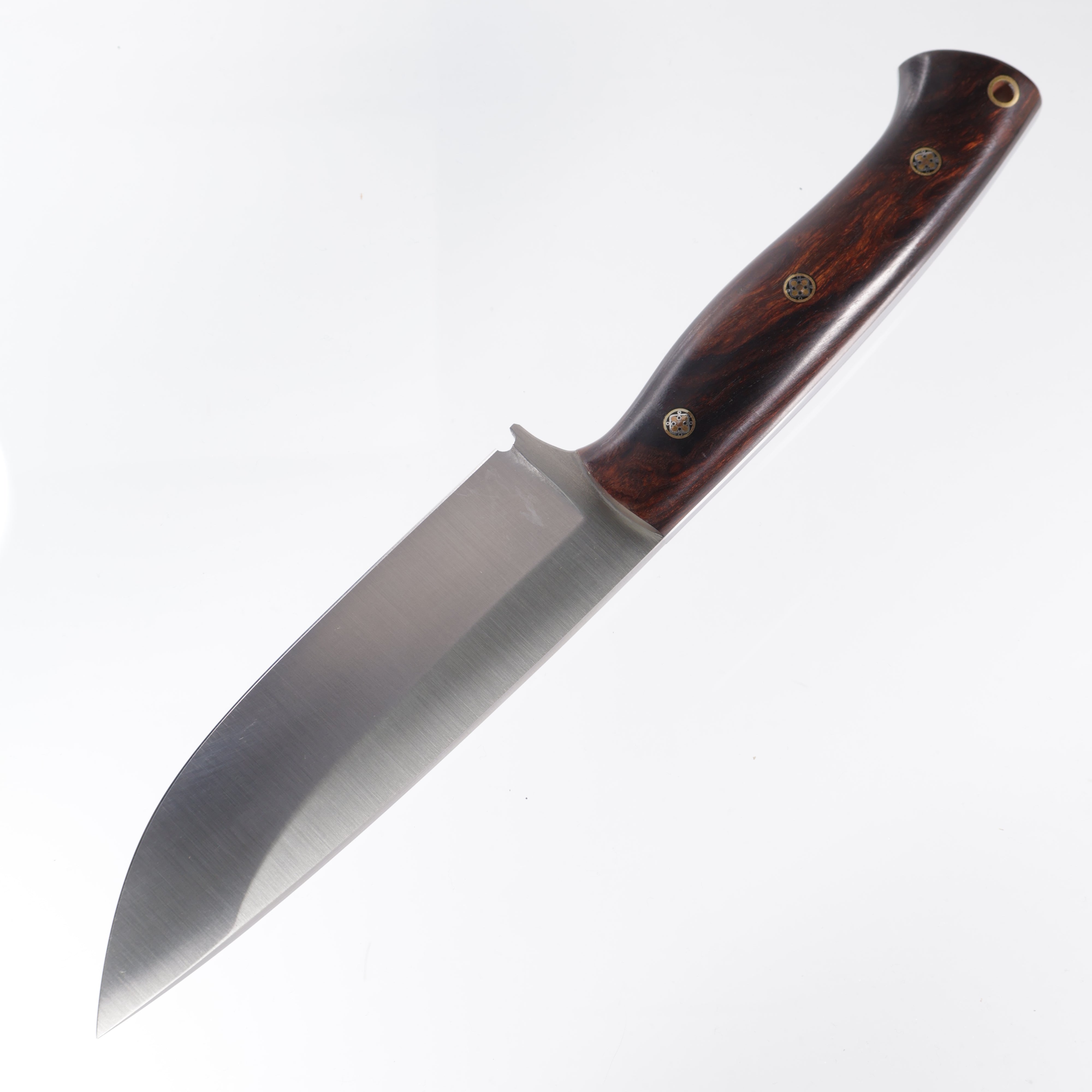 Lishen Knives Bushdog - A2 - Deset Ironwood - Mosaic Pins