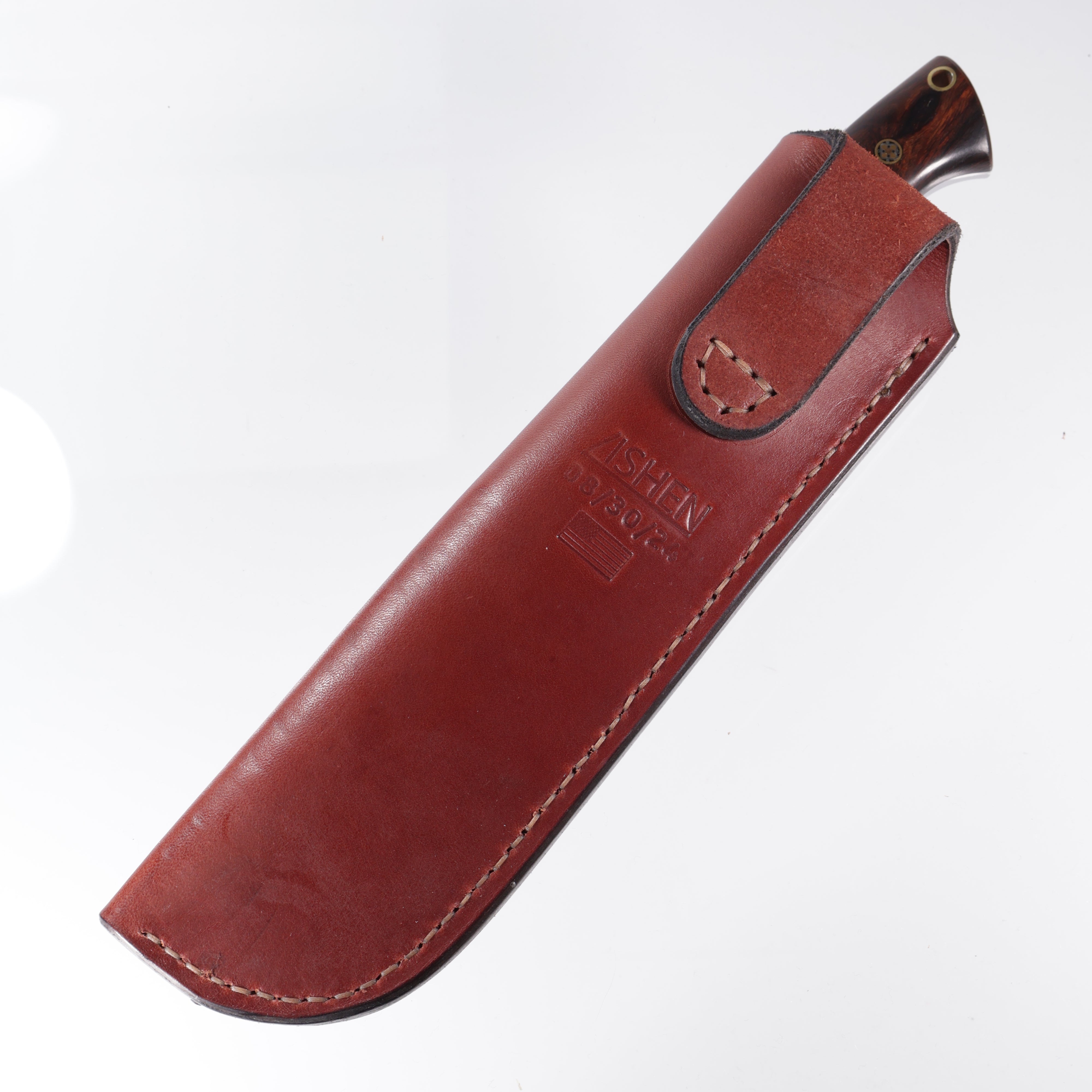 Lishen Knives Bushdog - A2 - Deset Ironwood - Mosaic Pins