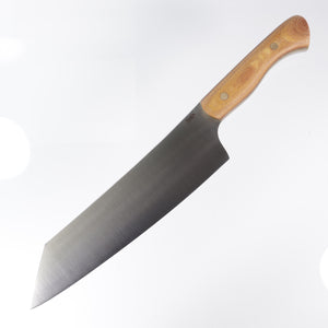 Lishen Knives Kiritsuke - AEB-L - Natural Canvas Micarta w/ thick green liners - Brass Pins