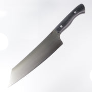 Lishen Knives Kiritsuke - AEB-L - Matte Black Canvas Micarta - Aluminum Pins