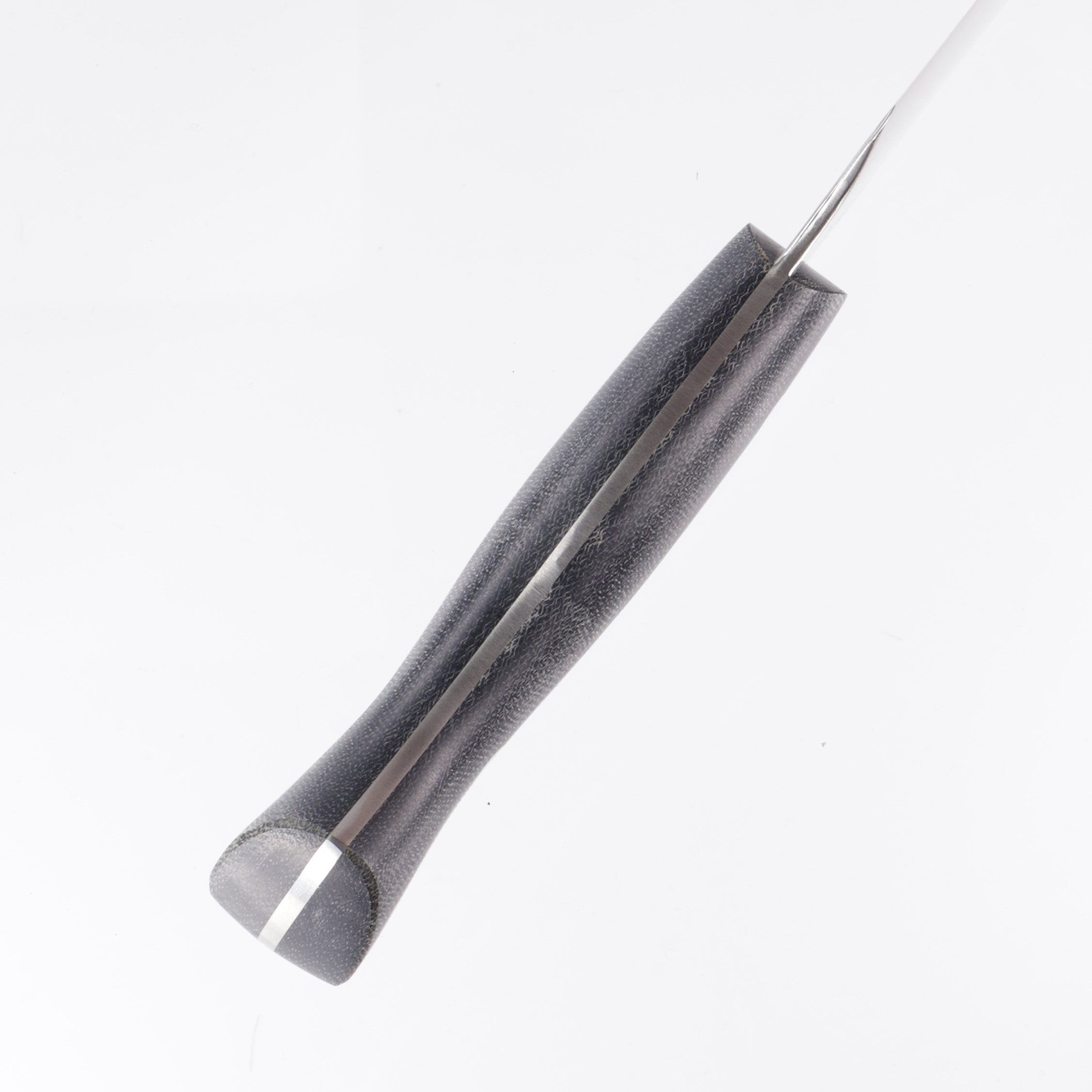 Lishen Knives Kiritsuke - AEB-L - Matte Black Canvas Micarta - Aluminum Pins