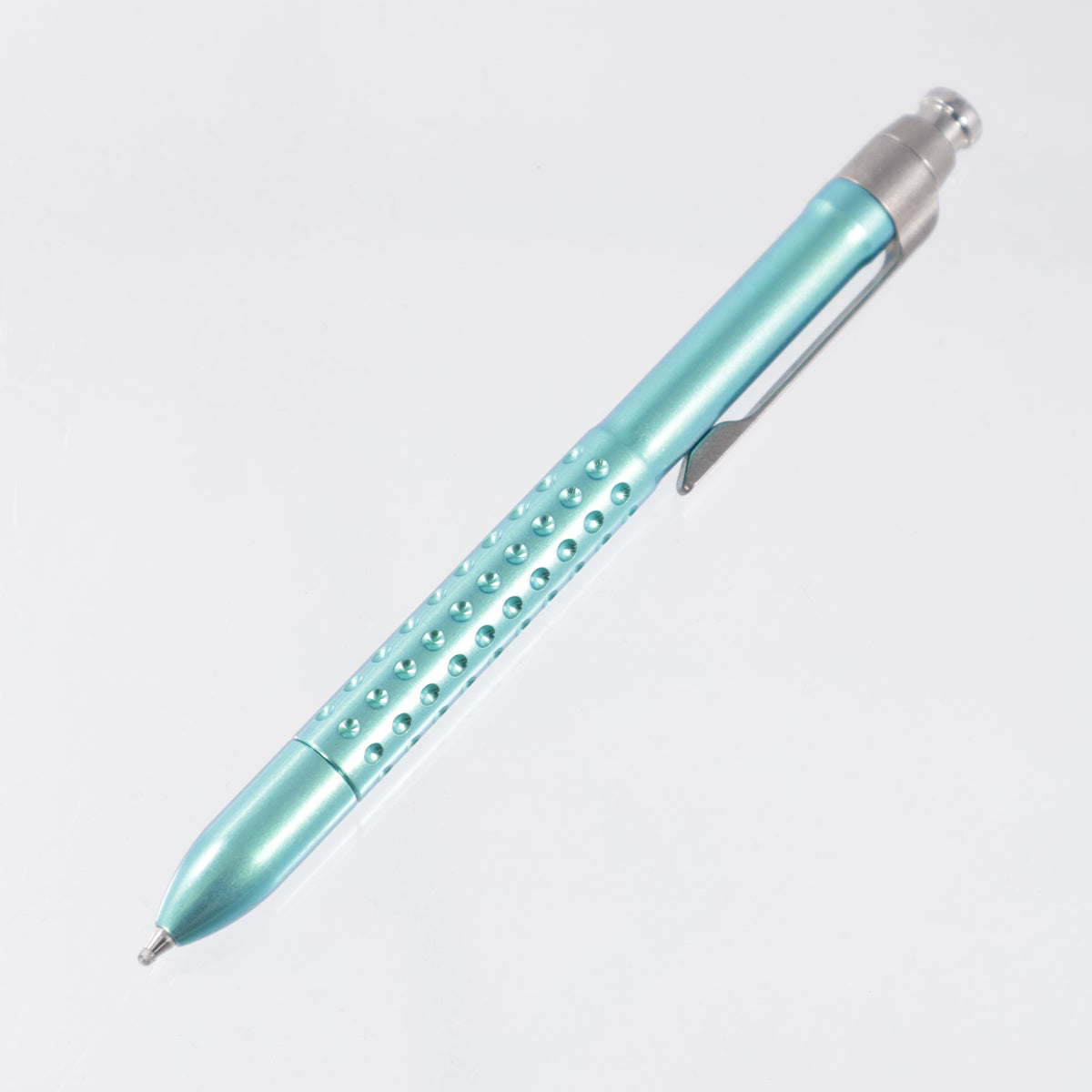 Machine Wise Rota Click #0457 - Aqua Anodized Divot Texture Titanium - Parker
