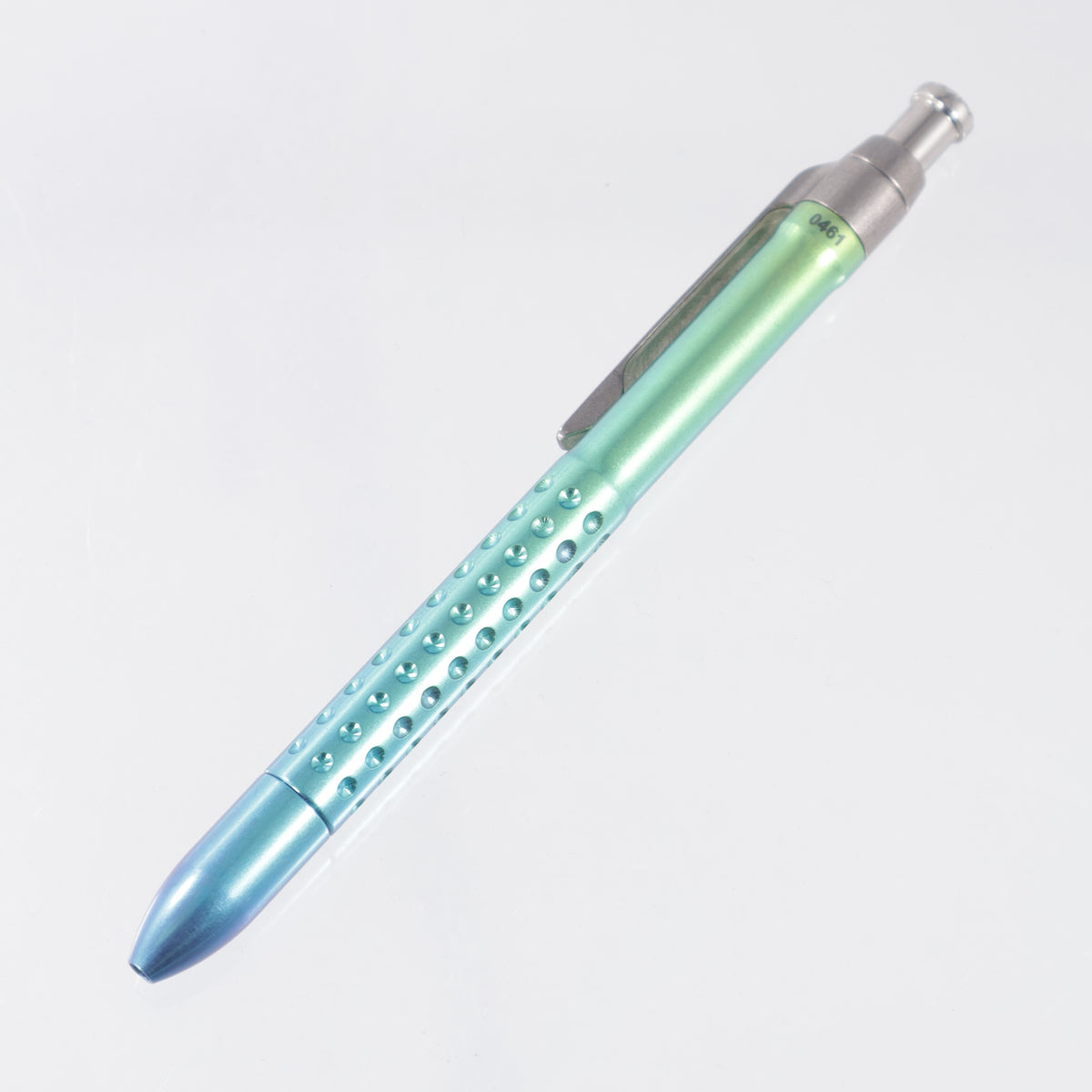 Machine Wise Rota Click #0461 - Teal/Green Fade Ano Divot Texture Titanium - Parker