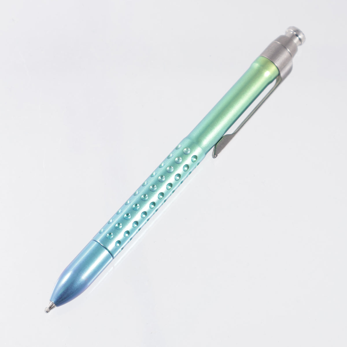 Machine Wise Rota Click #0461 - Teal/Green Fade Ano Divot Texture Titanium - Parker