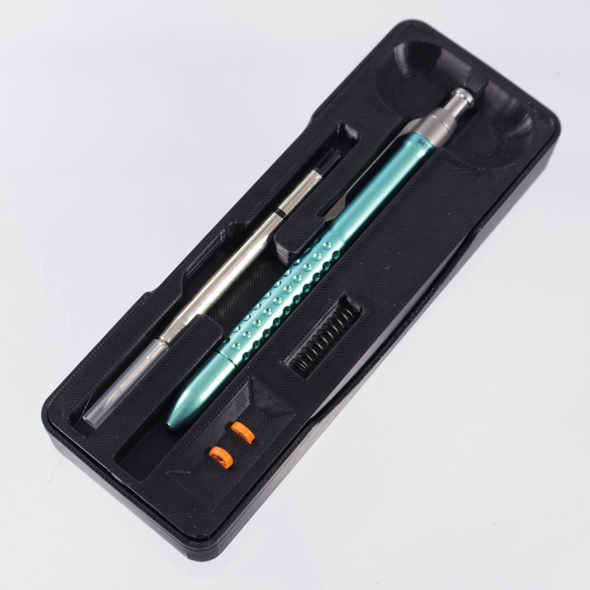 Machine Wise Rota Click #0457 - Aqua Anodized Divot Texture Titanium - Parker
