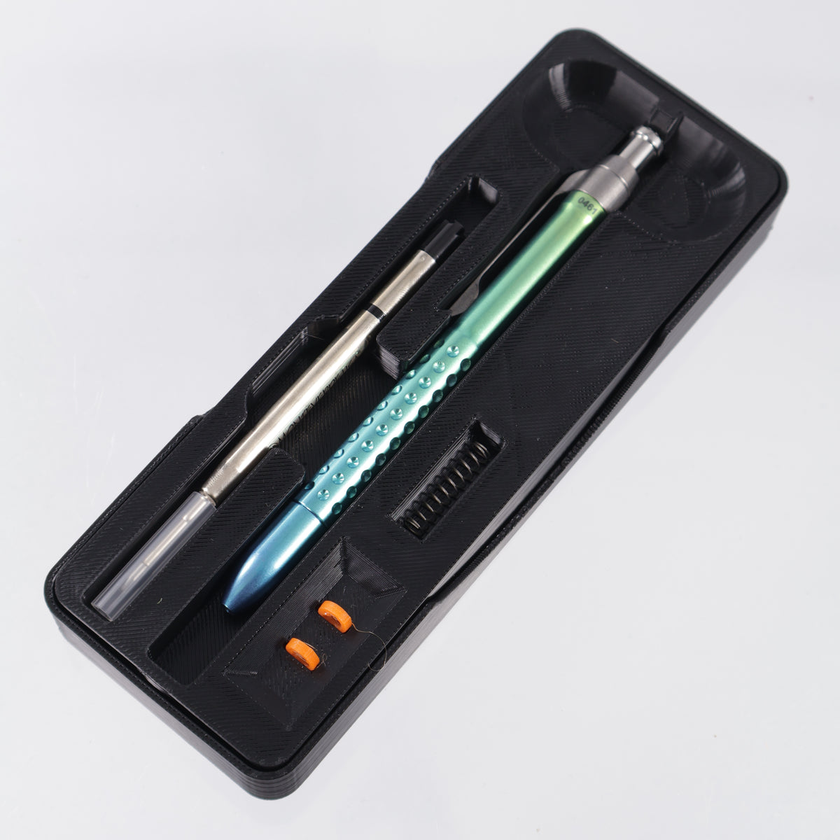 Machine Wise Rota Click #0461 - Teal/Green Fade Ano Divot Texture Titanium - Parker