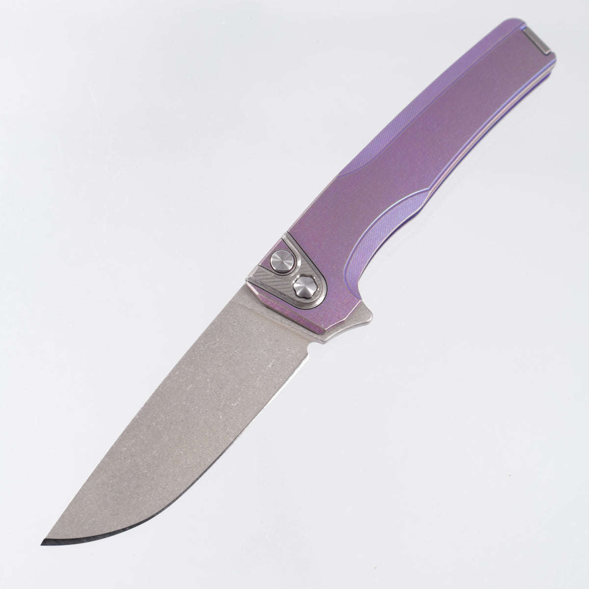 Machine Wise Sonora #2241 - DIstressed Purple Ano Smooth Titanium w/ Ti Bolster - Lightwash S90V