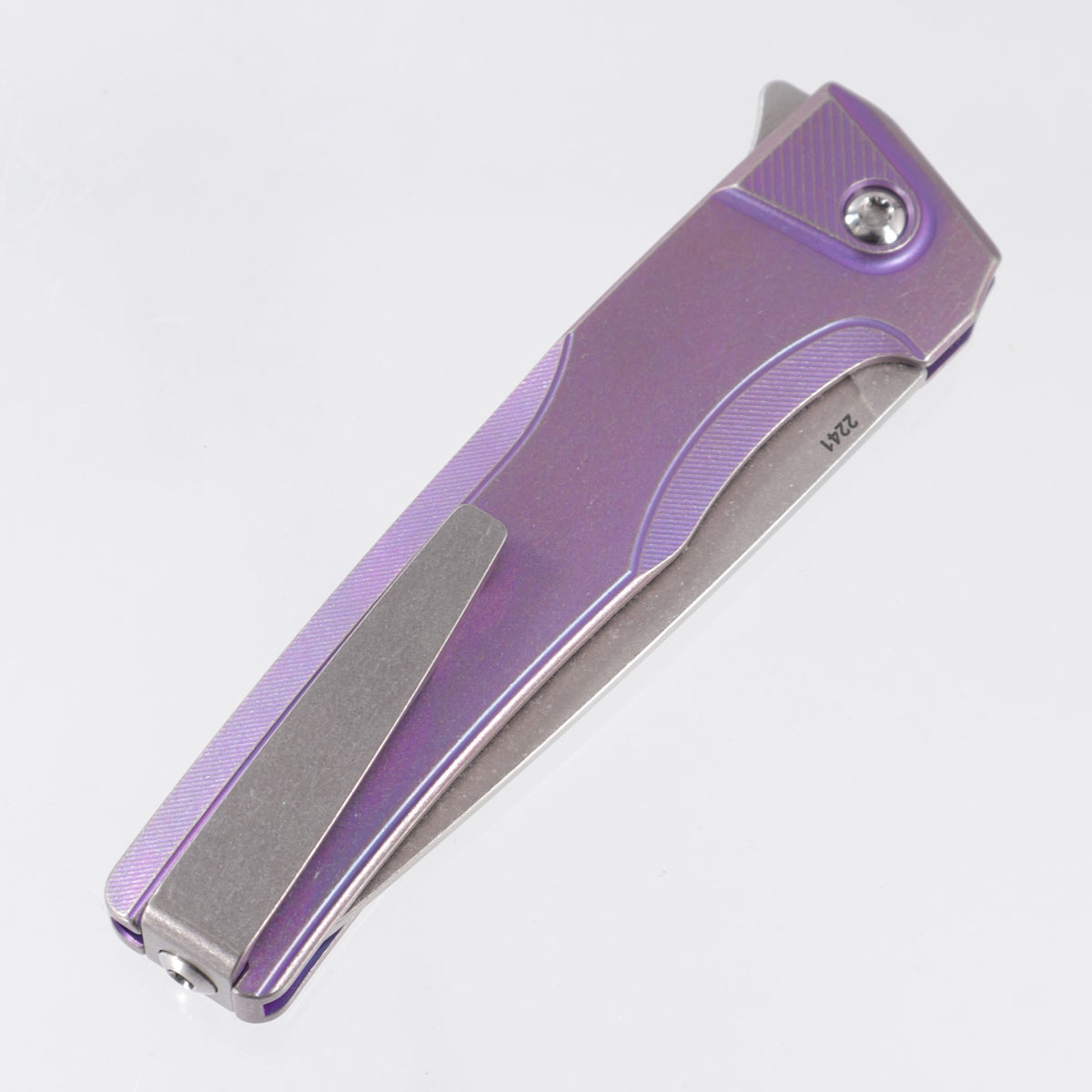 Machine Wise Sonora #2241 - DIstressed Purple Ano Smooth Titanium w/ Ti Bolster - Lightwash S90V
