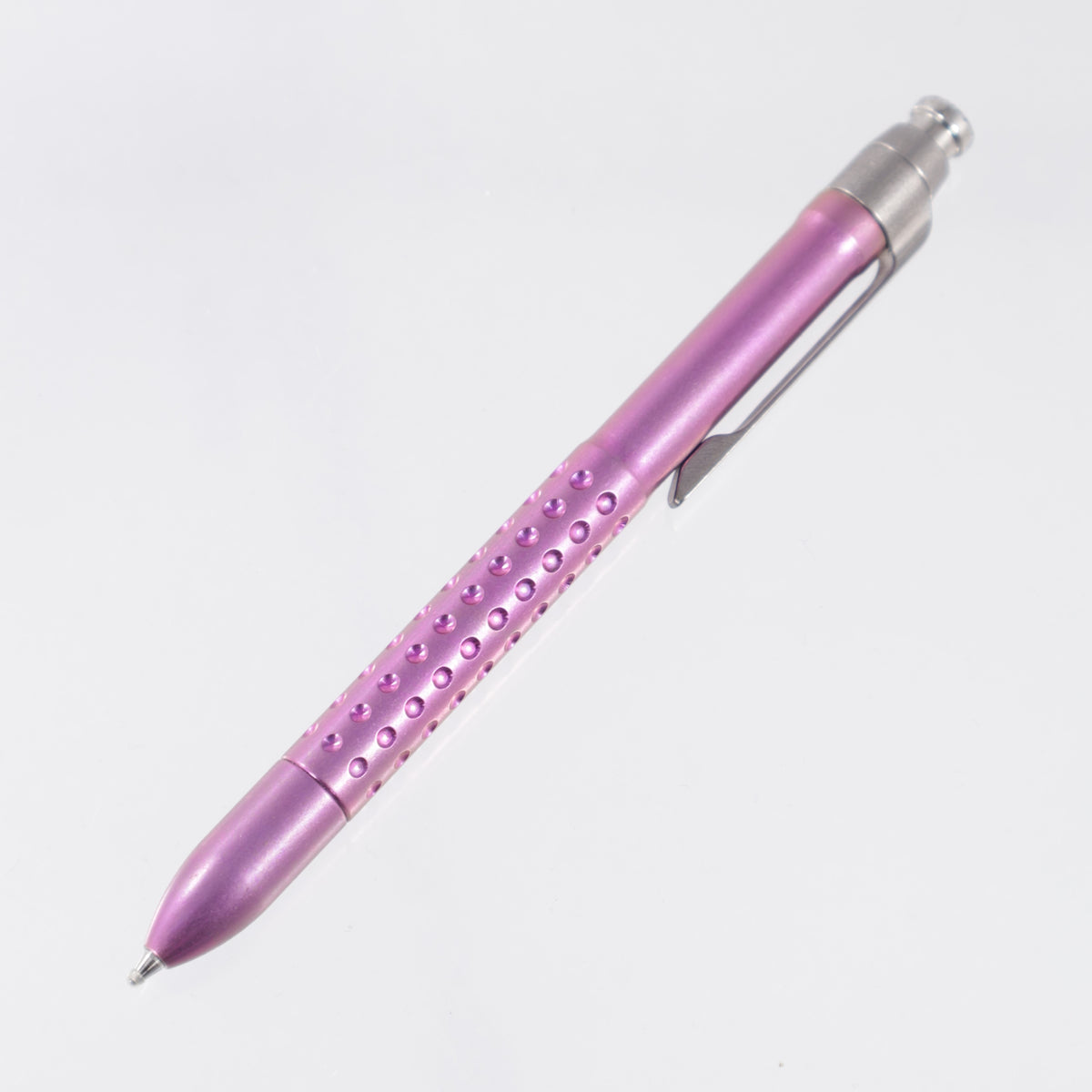 Machine Wise Rota Click #0404 - Pink Ano Divot Texture Titanium - Parker