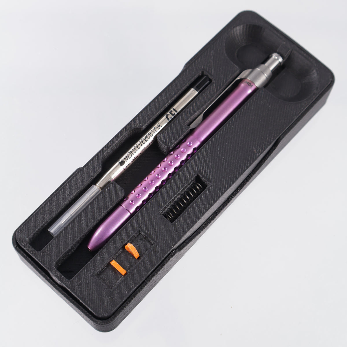 Machine Wise Rota Click #0404 - Pink Ano Divot Texture Titanium - Parker