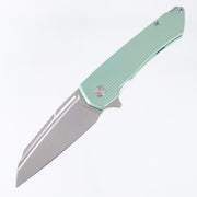 Machine Wise Mojave #1607 - Green Ano Grenade Texture Titanium - Stonewash S60V