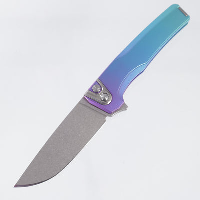 Machine Wise Sonora #2248 - Blurple/Teal Fade Anodized Smooth Titanium w/ Ti Bolster - Stonewash S90V
