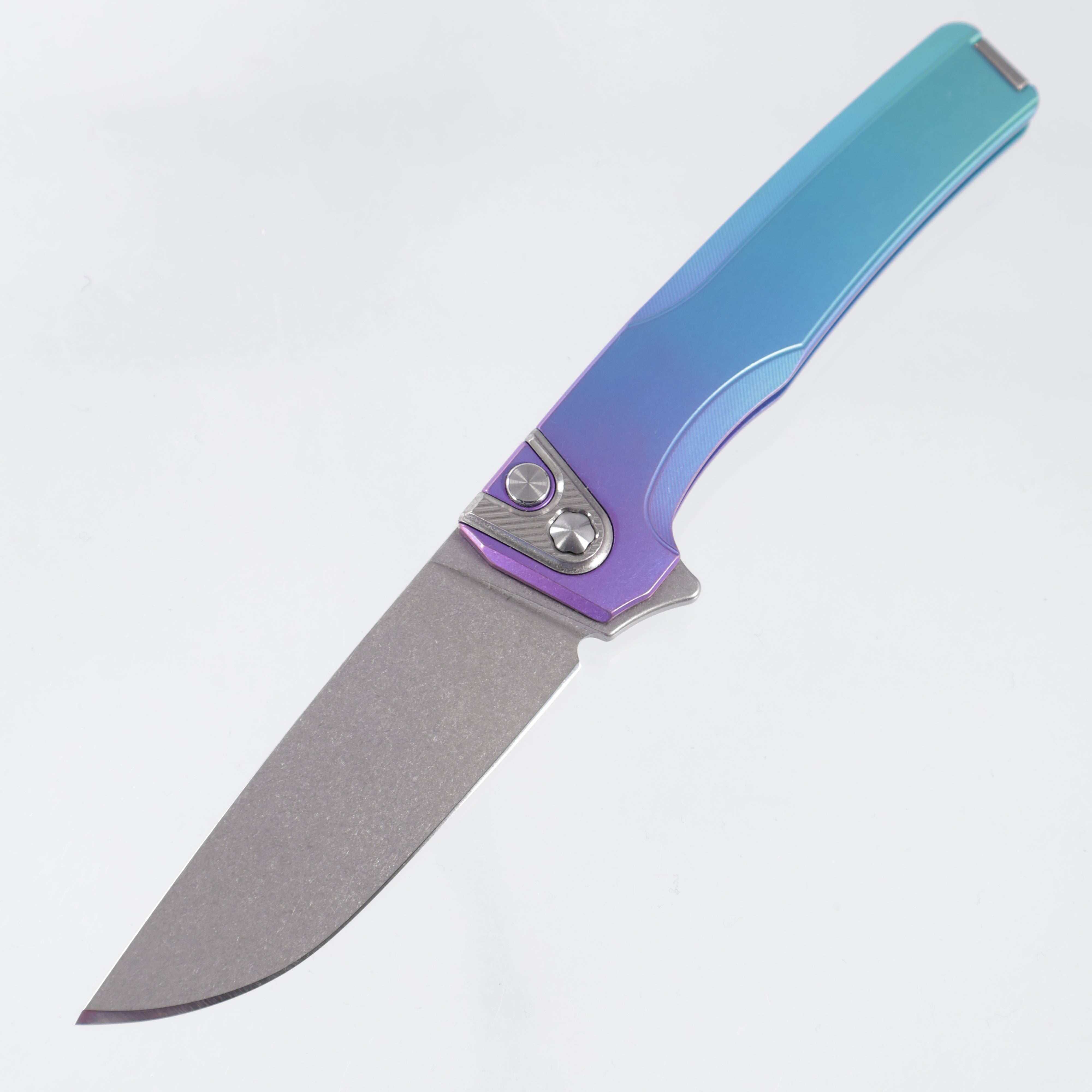 Machine Wise Sonora #2248 - Blurple/Teal Fade Anodized Smooth Titanium w/ Ti Bolster - Stonewash S90V