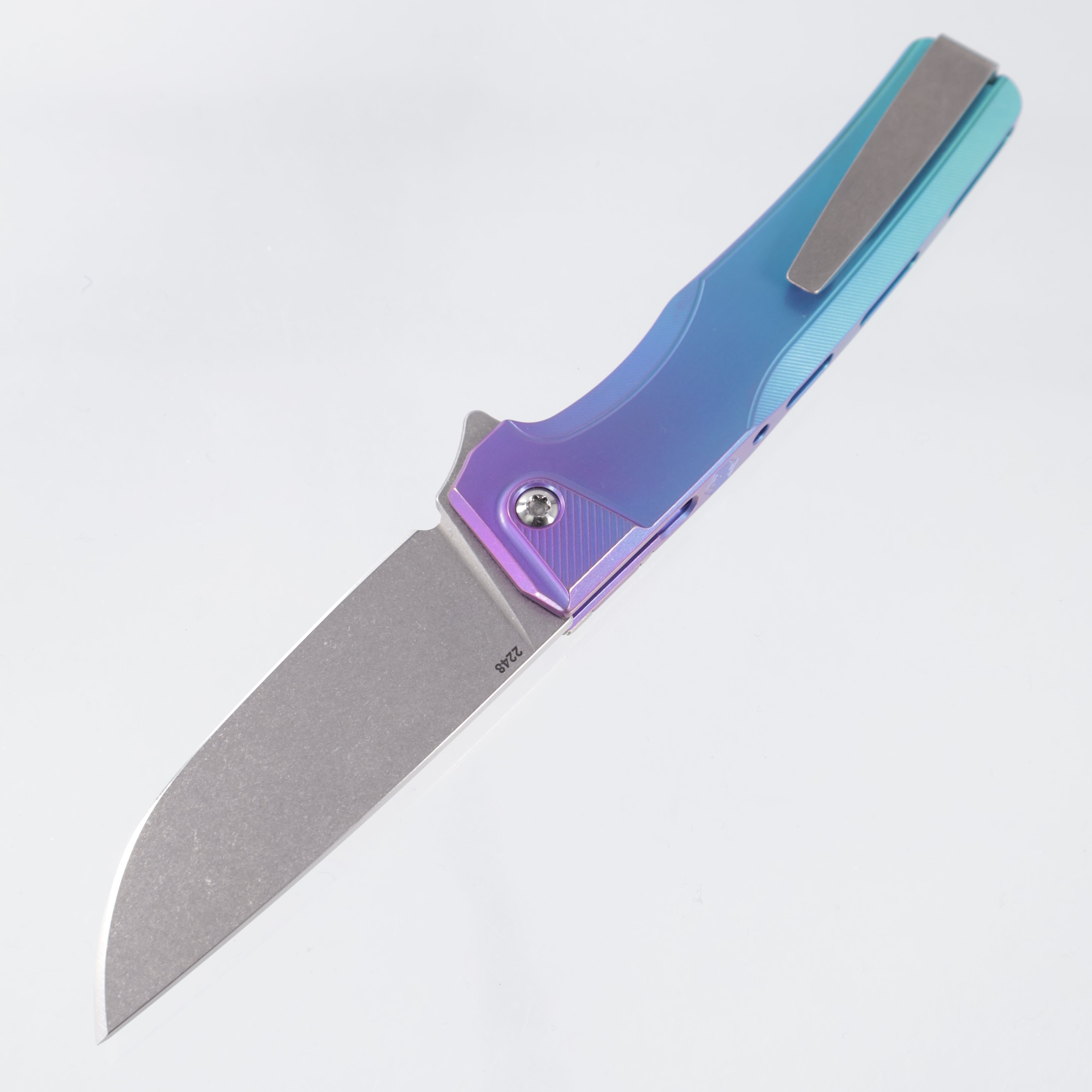 Machine Wise Sonora #2248 - Blurple/Teal Fade Anodized Smooth Titanium w/ Ti Bolster - Stonewash S90V