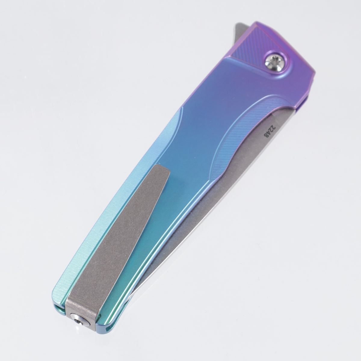 Machine Wise Sonora #2248 - Blurple/Teal Fade Anodized Smooth Titanium w/ Ti Bolster - Stonewash S90V