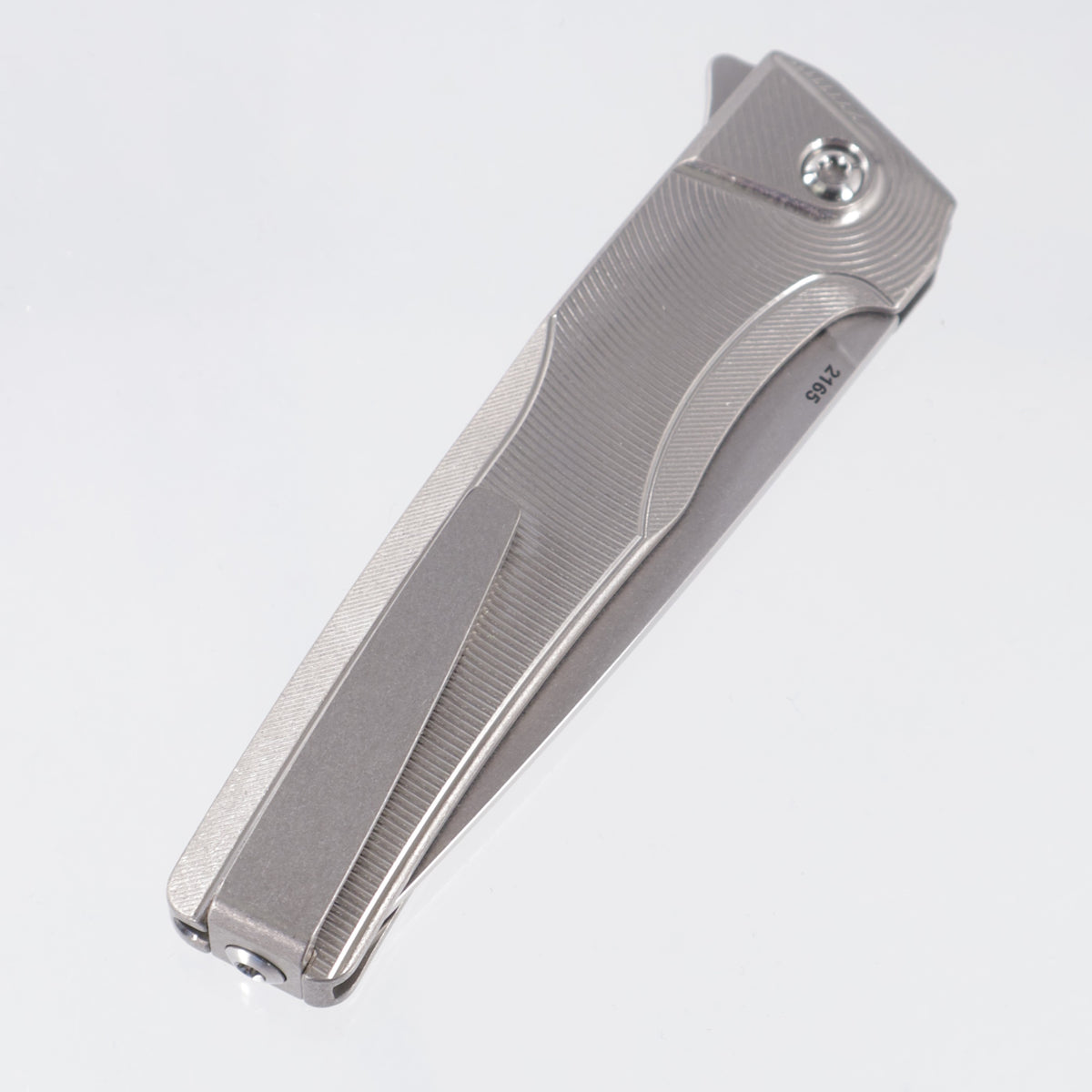 Machine Wise Sonora #2165 - Raw Epicenter Texture Titanium w/ Brass Bolster - Stonewash S90V