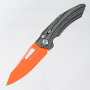 Maxace Babyon-A Auto - Green Carbon Fiber - Orange M390 - X02B