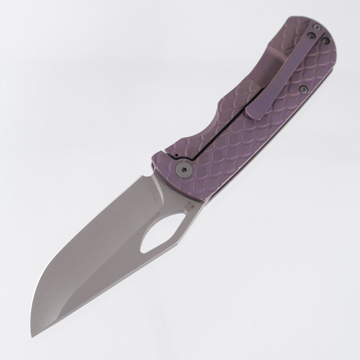 McNees Little Dixon - Violet Dragonscale Milled Titanium - Atomic Stonewash Magnacut