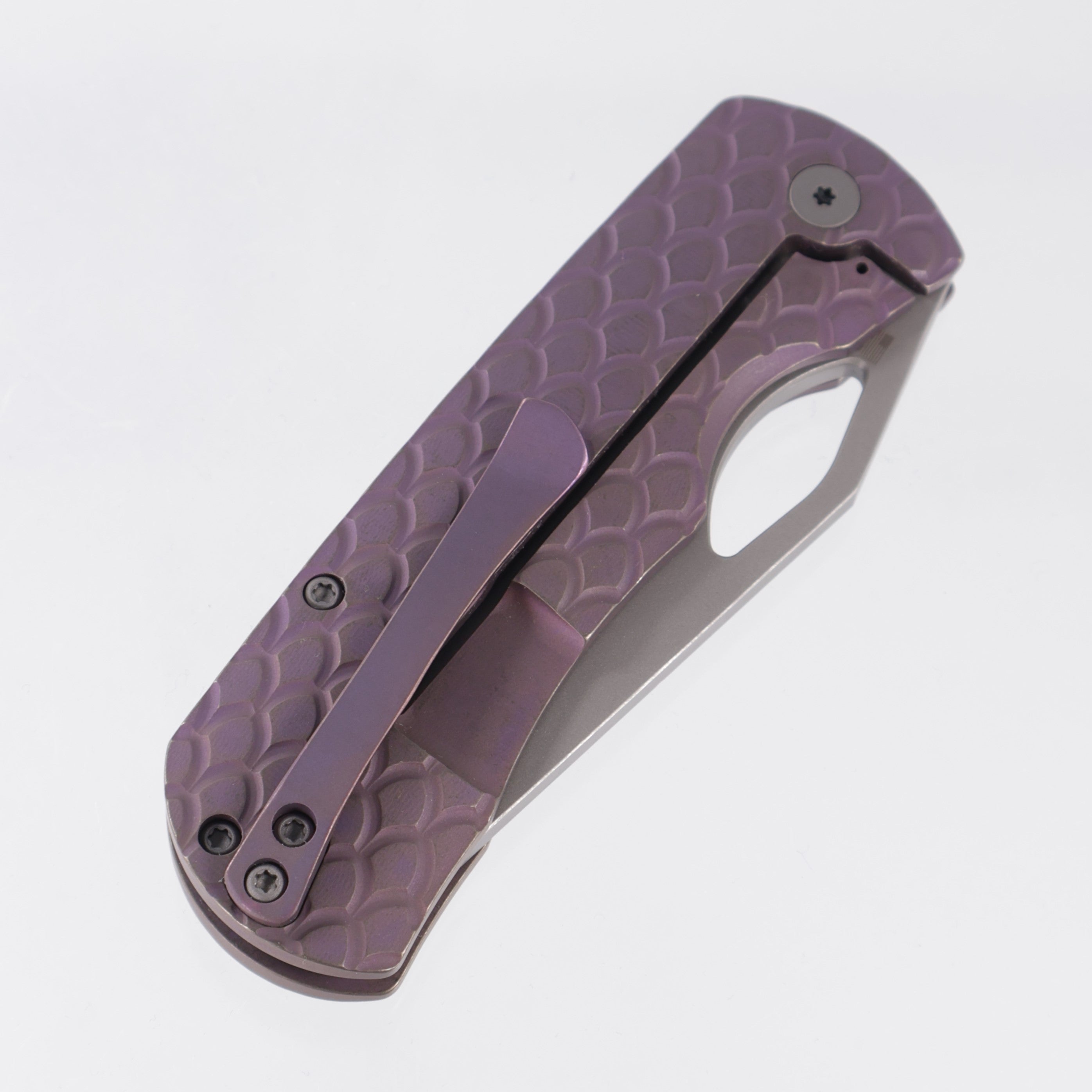 McNees Little Dixon - Violet Dragonscale Milled Titanium - Atomic Stonewash Magnacut