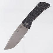 McNees PM Mac 2 3.5" Drop Point - Antique Black Rocked Titanium - Atomic Stonewash Magnacut