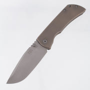 McNees PM Mac 2 3.5" Drop Point - Bronze Diamond Milled Titanium - Atomic Stonewash Magnacut