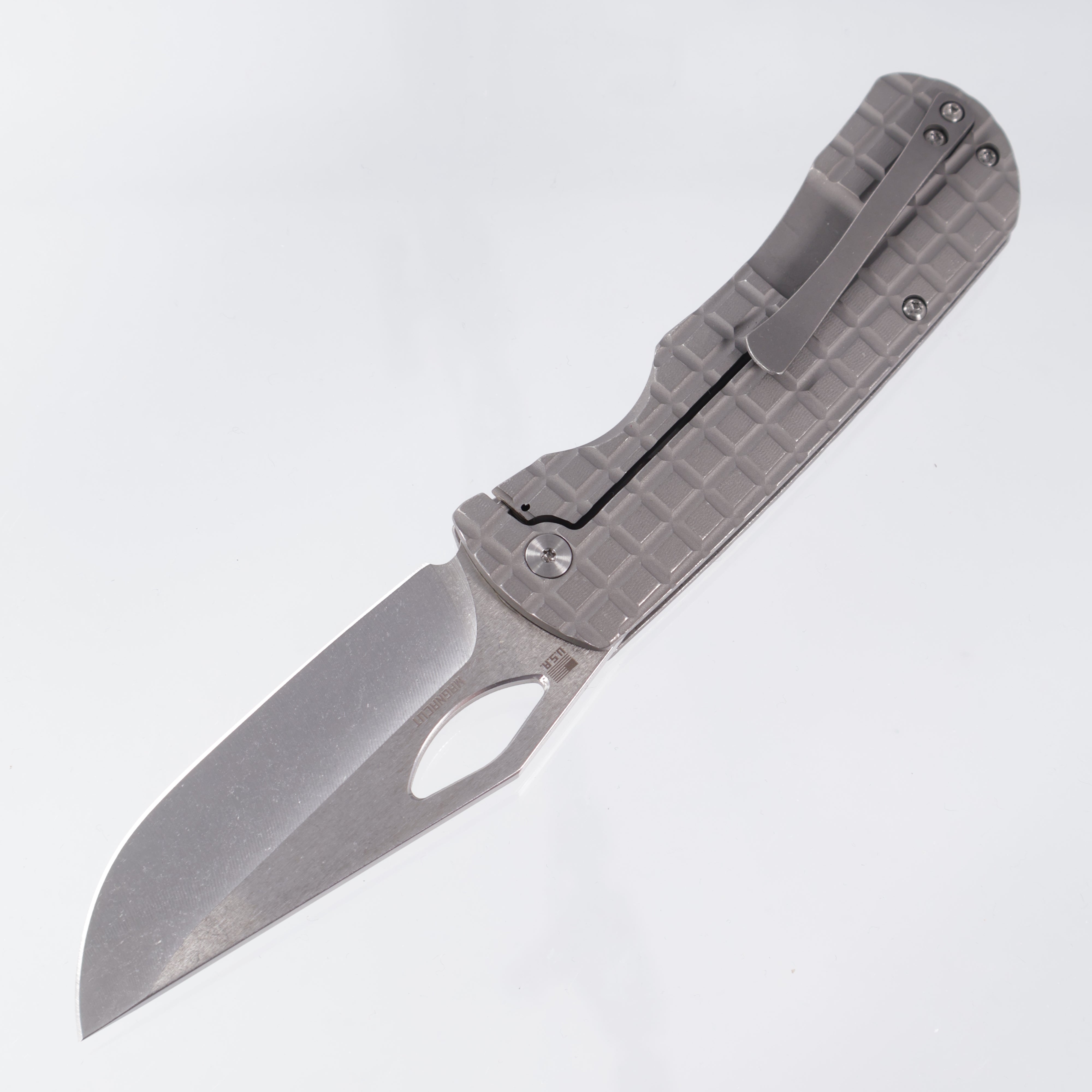 McNees Dixon - Satin Stonewash Magnacut - Frag Stonewash Titanium Handle - 3.75 DX Dixon Frag (SW-A) T2346
