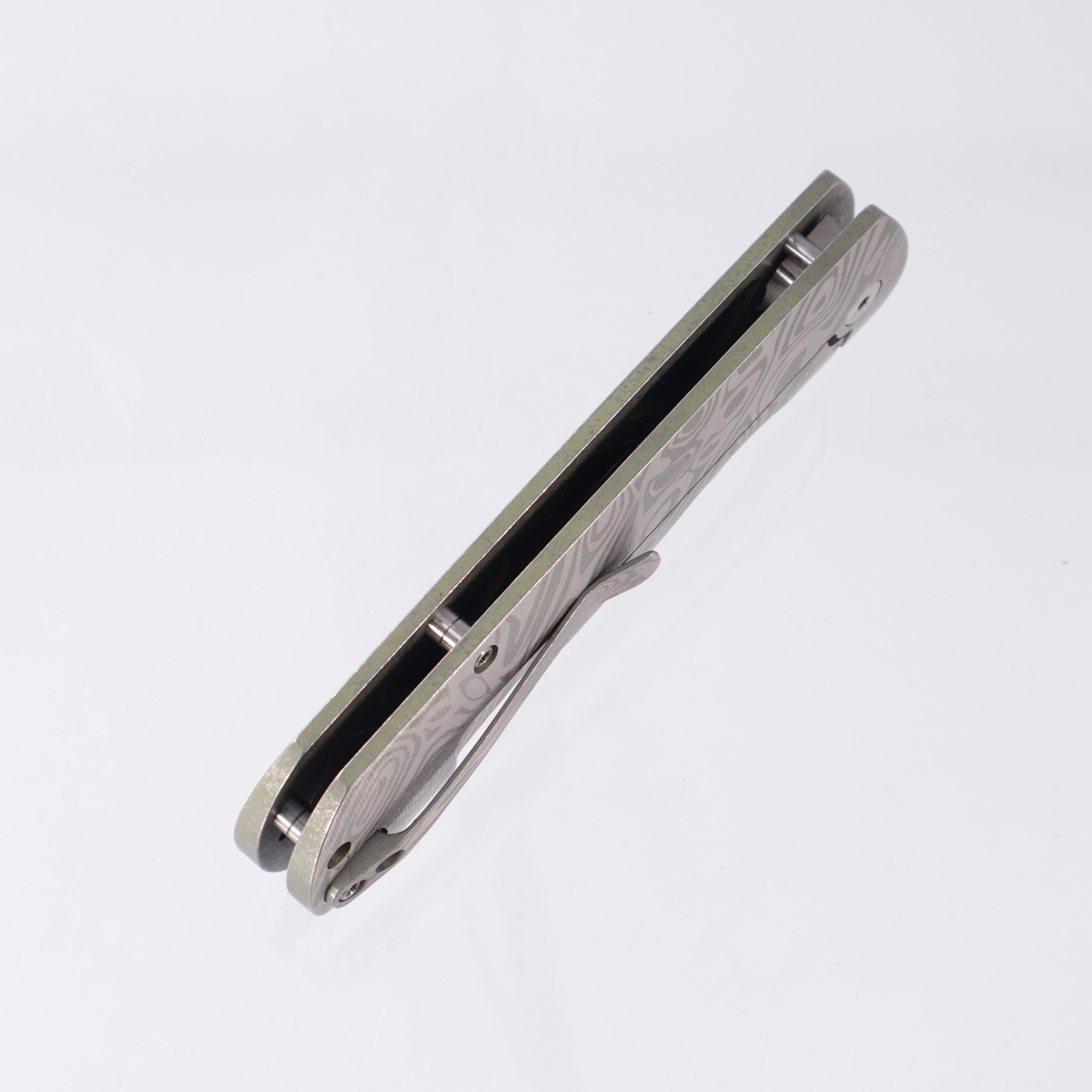 McNees Dixon - Green Ripple Engraved Ti - Satin Stonewash Magnacut 3.75" - GRN-A SIMS1T2398