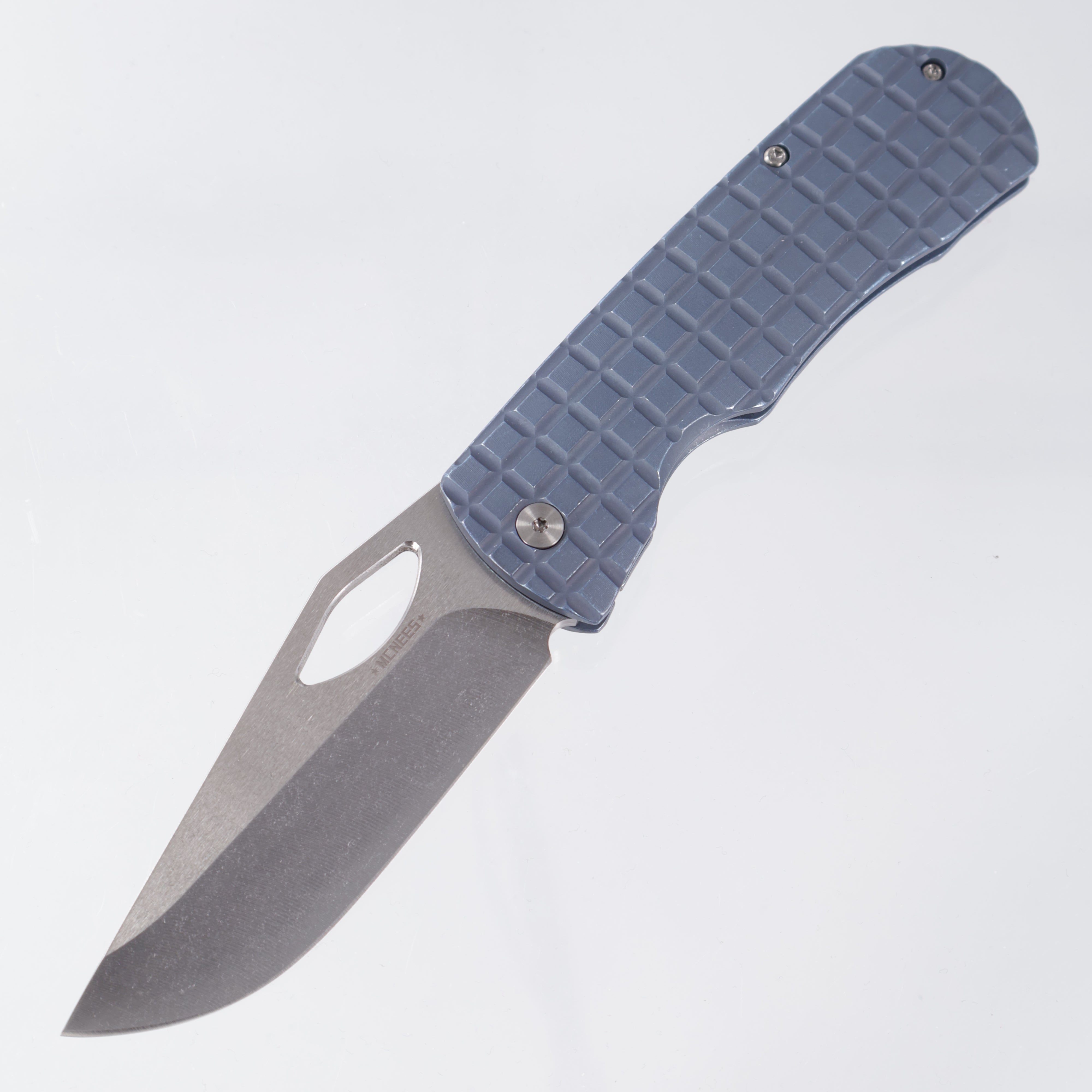 McNees Dixon - Blue Frag Milled Ti - Satin Stonewash Magnacut 3.75" - BLU-A SIMS1T2356