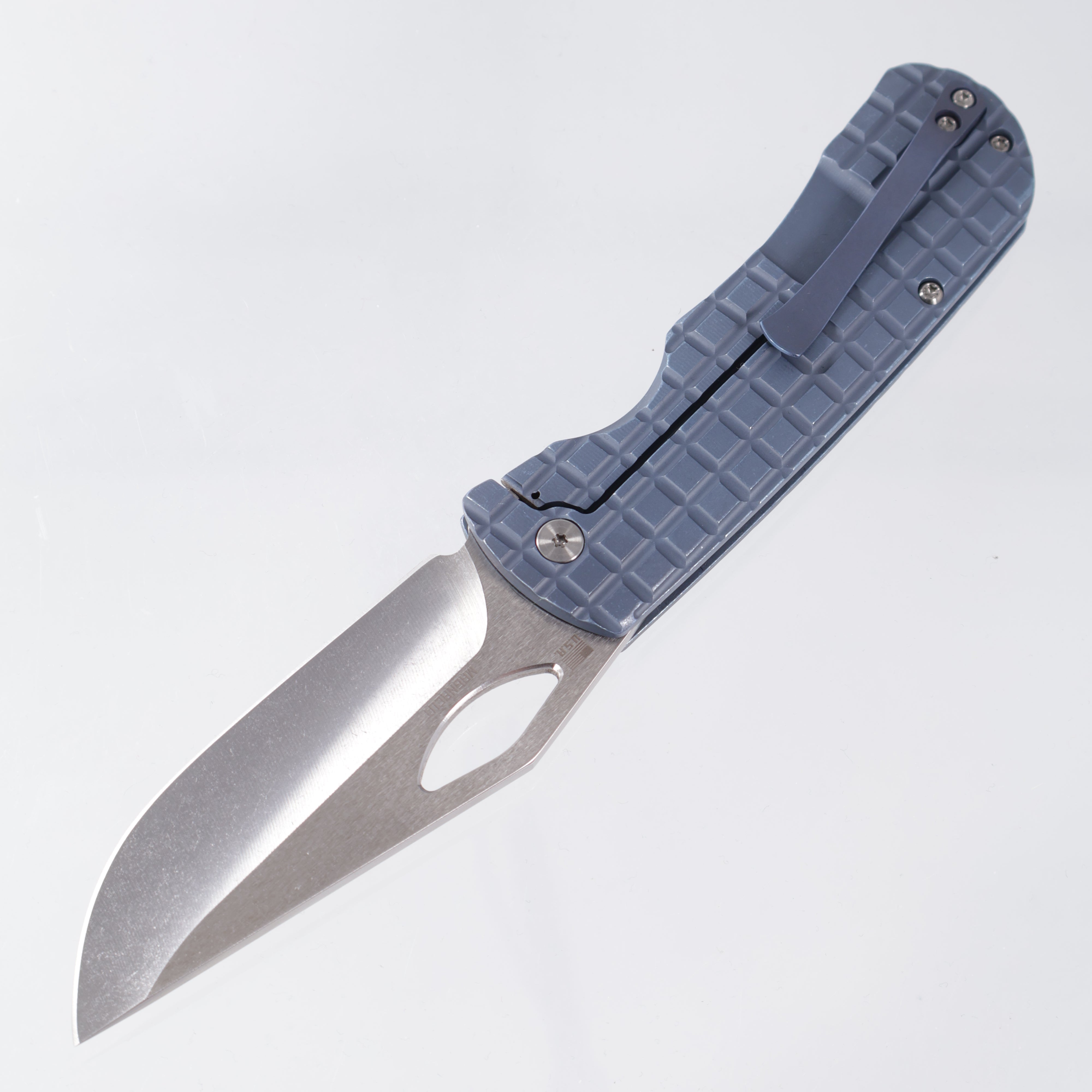 McNees Dixon - Blue Frag Milled Ti - Satin Stonewash Magnacut 3.75" - BLU-A SIMS1T2356