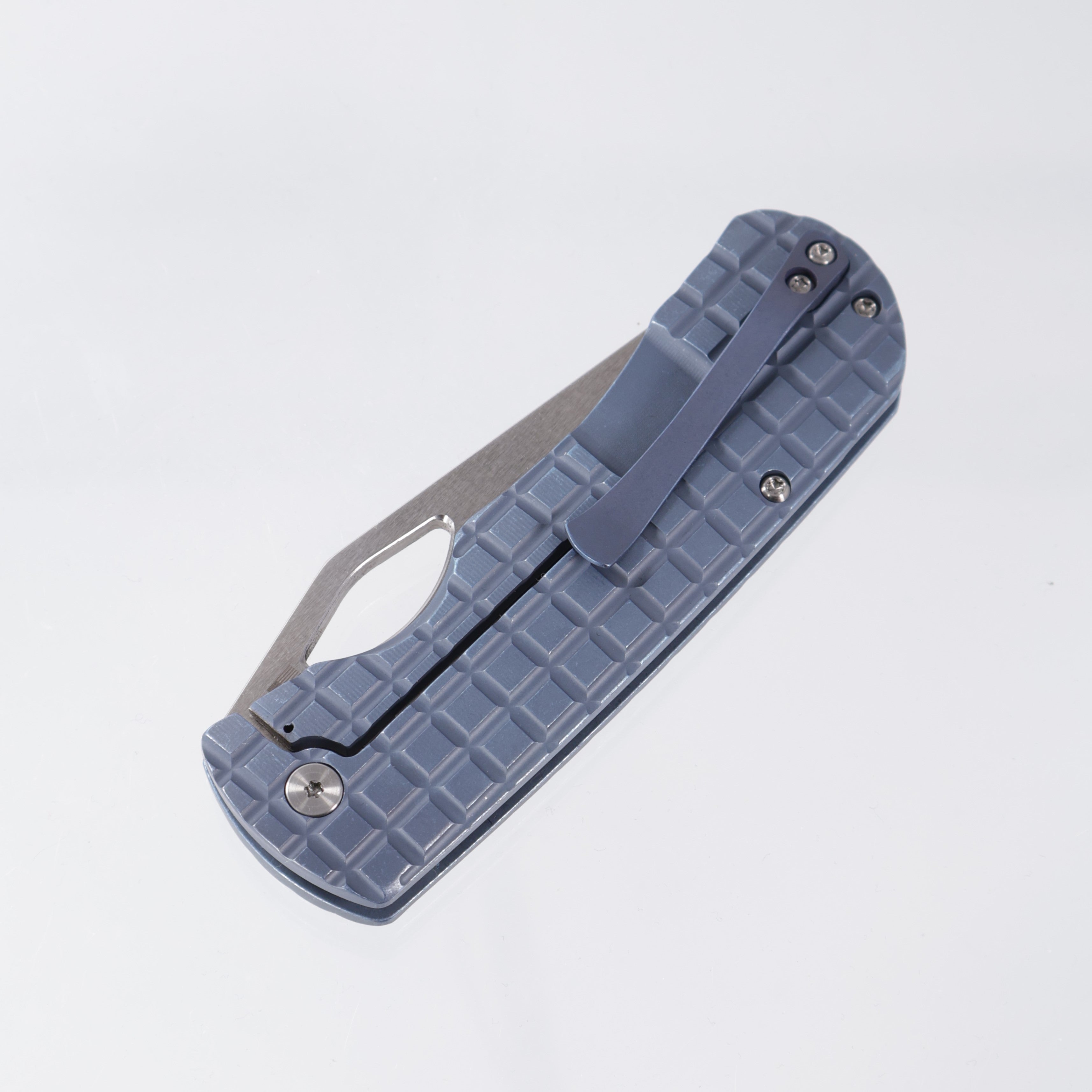McNees Dixon - Blue Frag Milled Ti - Satin Stonewash Magnacut 3.75" - BLU-A SIMS1T2356