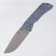 McNees PM Mac 2 3.5" Drop Point - Blue Ano w/ Chaos Snugglez Lasering - Atomic Stonewash Magnacut - BROP Exclusive