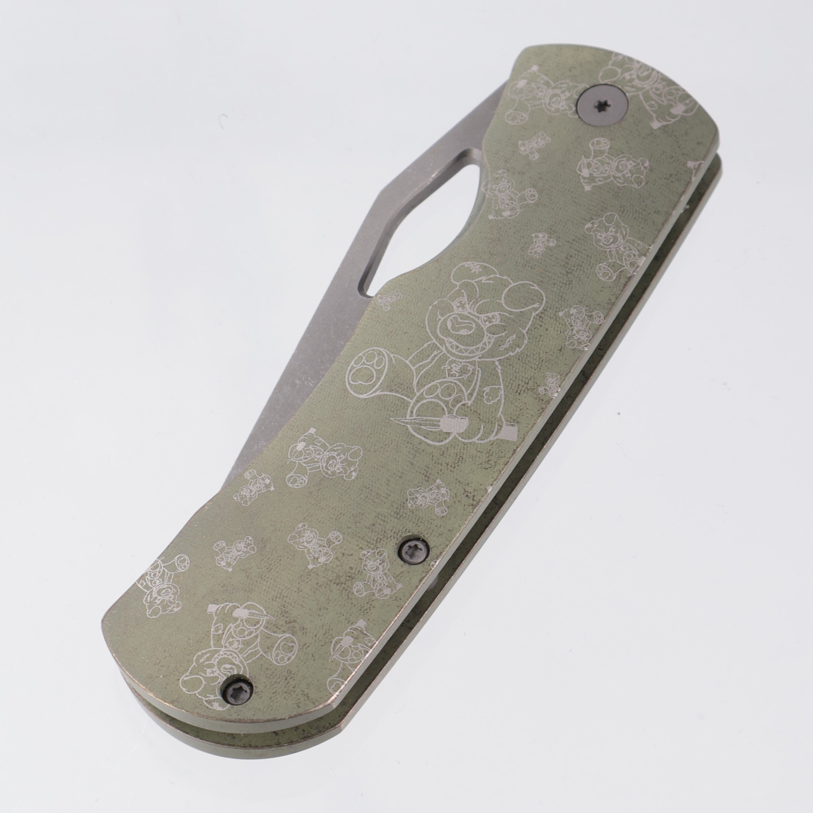 McNees Dixon - Green/Bronze Ano w/ Chaos Snugglez Lasering - Atomic Stonewash Magnacut - BR-OP Exclusive