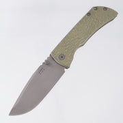 McNees PM Mac 2 3.5" Drop Point - Green/Bronze Jigged Titanium - Atomic Stonewash Magnacut