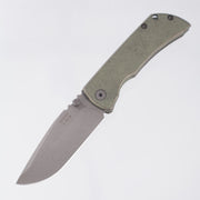 McNees PM Mac 2 3.0" Drop Point - Green/Bronze Titanium - Atomic Stonewash Magnacut