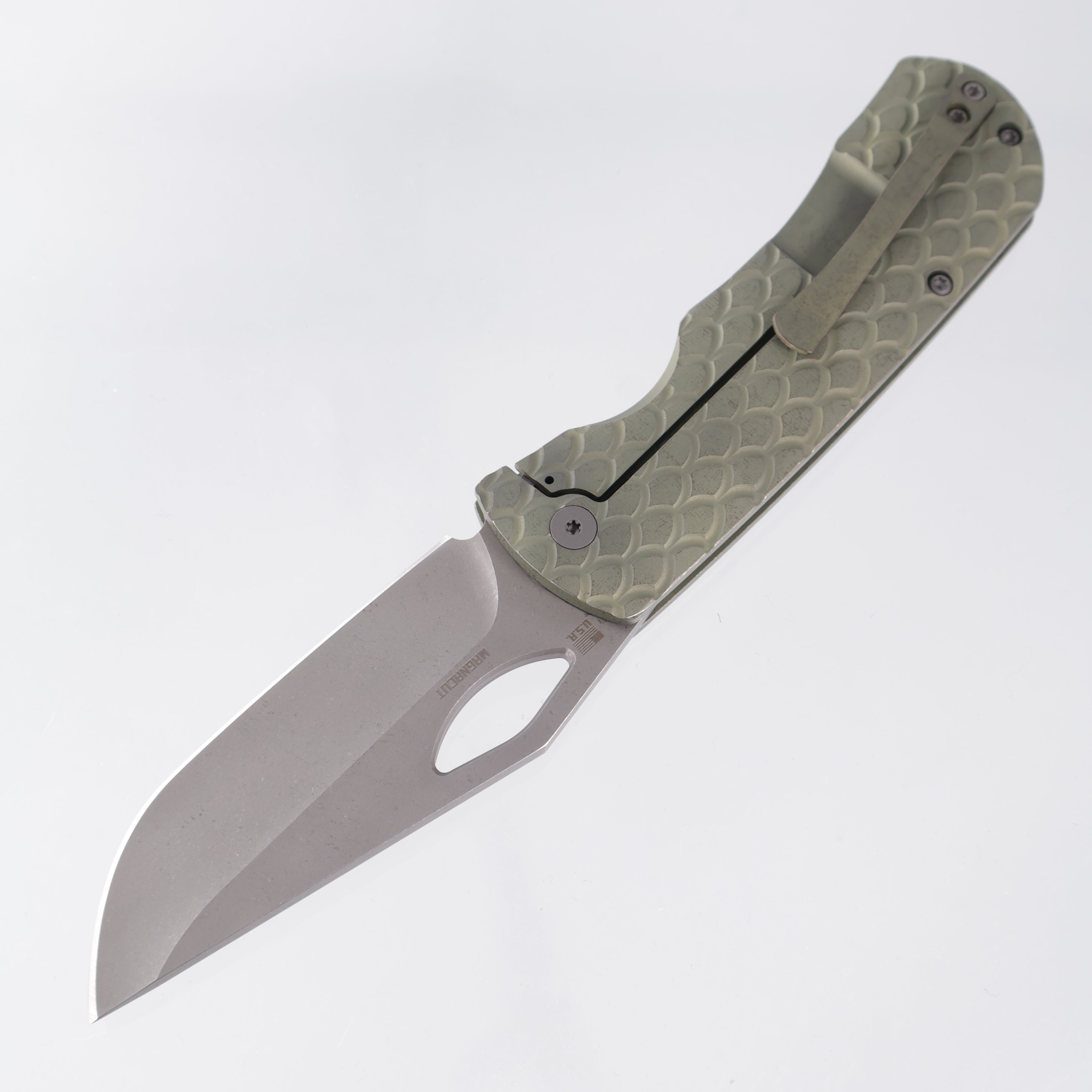 McNees Dixon - Green/Bronze Dragonscale Milled Titanium - Atomic Stonewash Magnacut