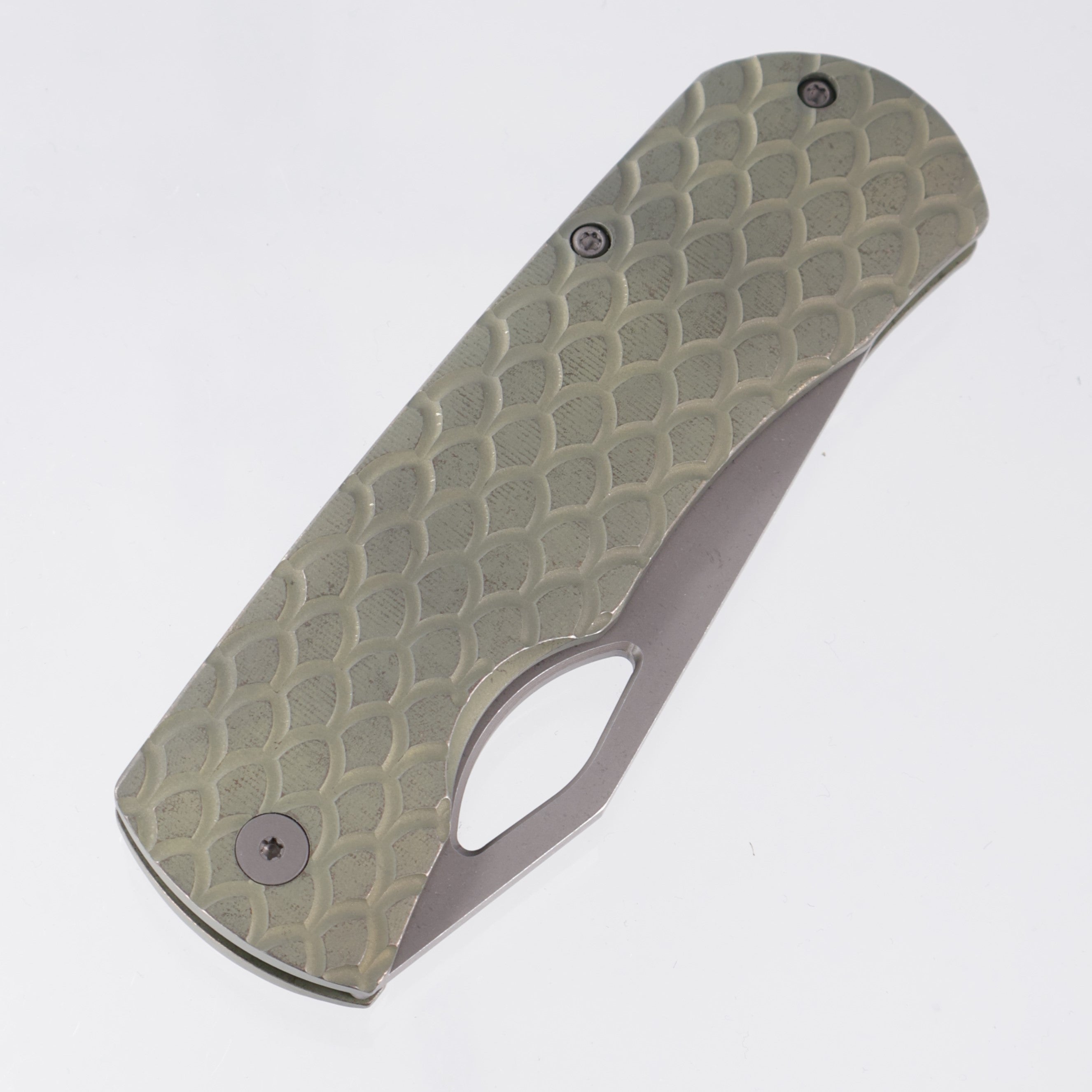 McNees Dixon - Green/Bronze Dragonscale Milled Titanium - Atomic Stonewash Magnacut