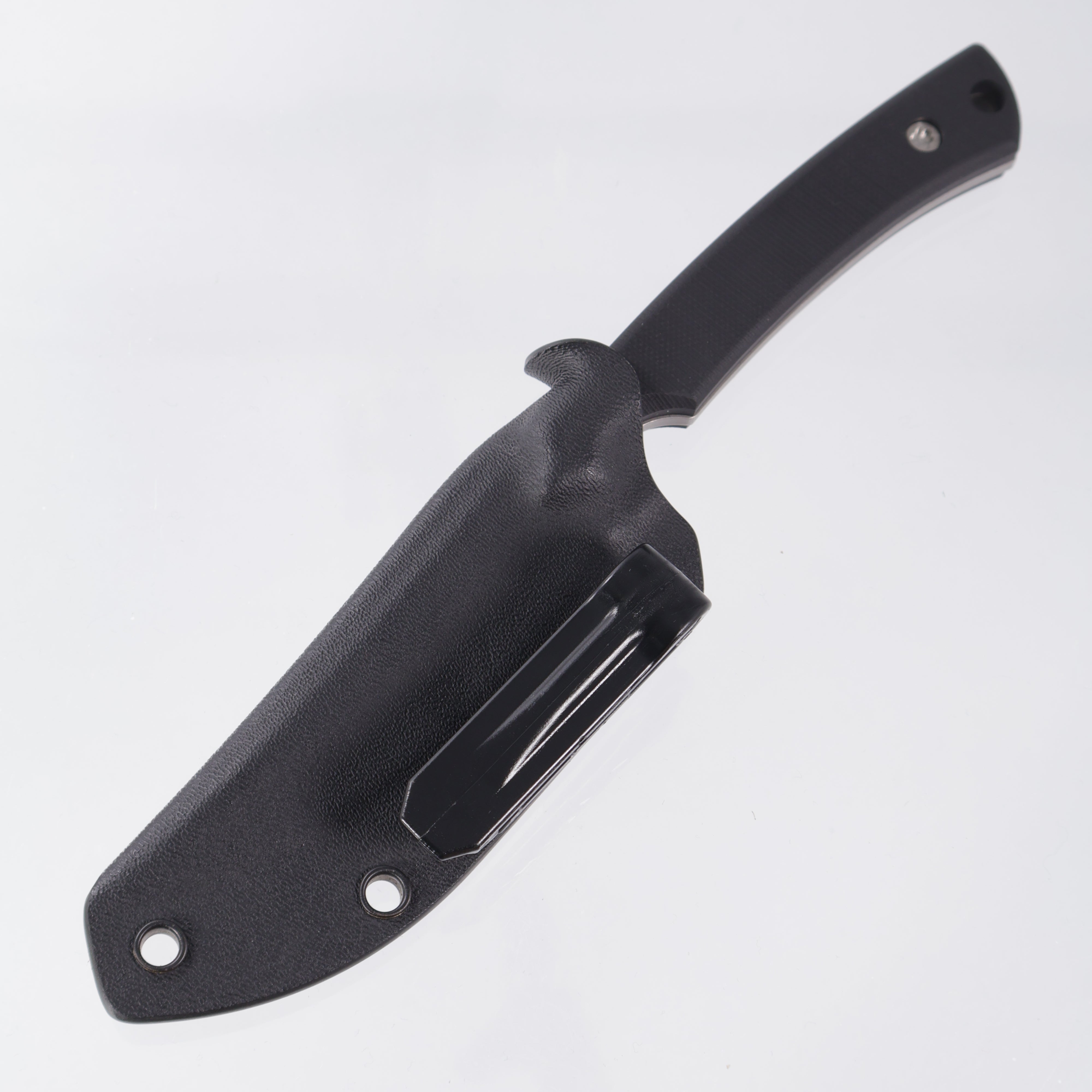 McNees Fowl Play Fixed Blade - Black G10 - Atomic Stonewash Magnacut