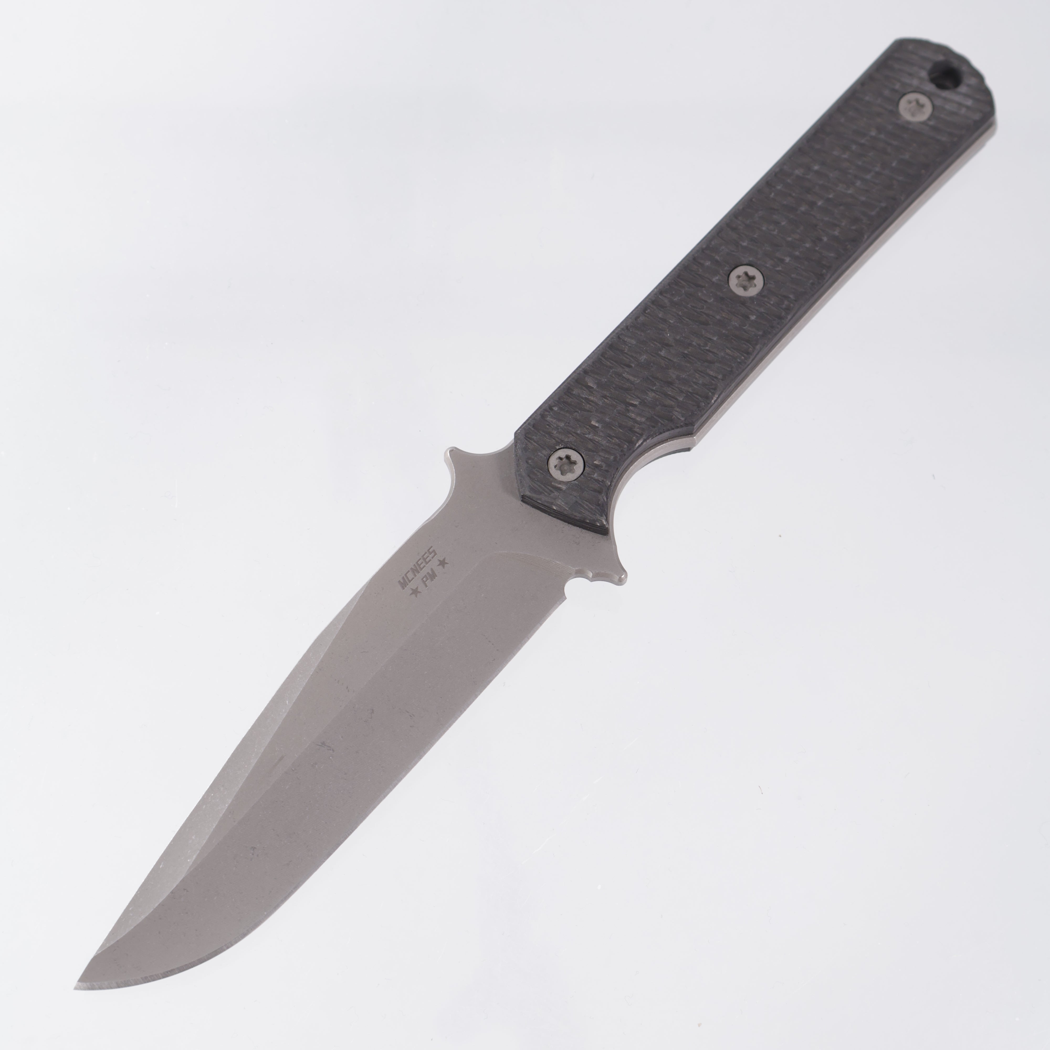 McNees Stalker Fixed Blade - Carbon Fiber - Atomic Stonewash S90V