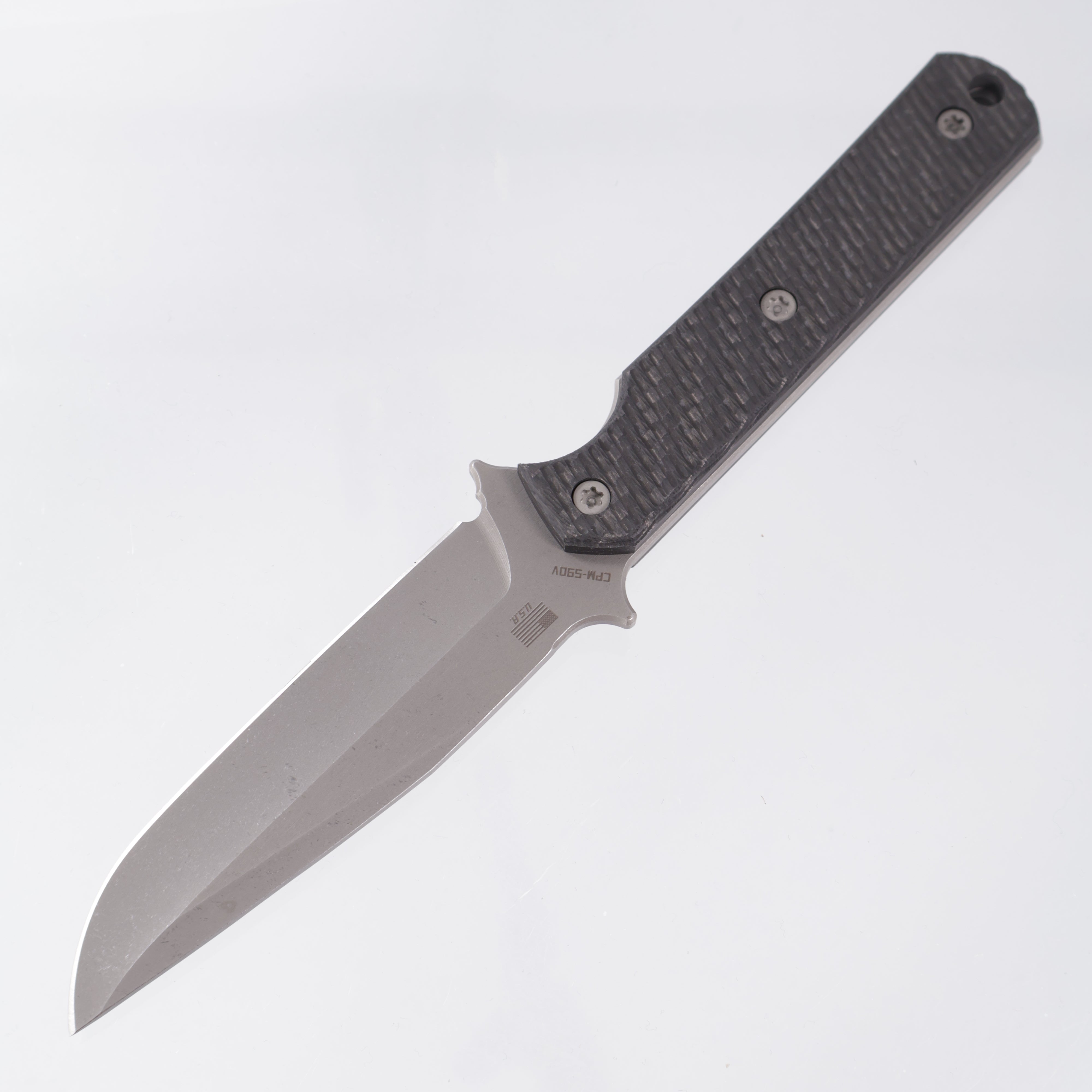 McNees Stalker Fixed Blade - Carbon Fiber - Atomic Stonewash S90V