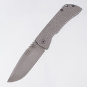 McNees PM Mac 2 3.0" Drop Point - Stonewash Jigged Titanium - Atomic Stonewash Magnacut