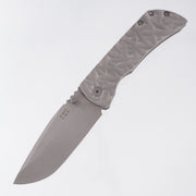 McNees PM Mac 2 3.5" Drop Point - Stonewash Rocked Titanium - Atomic Stonewash Magnacut