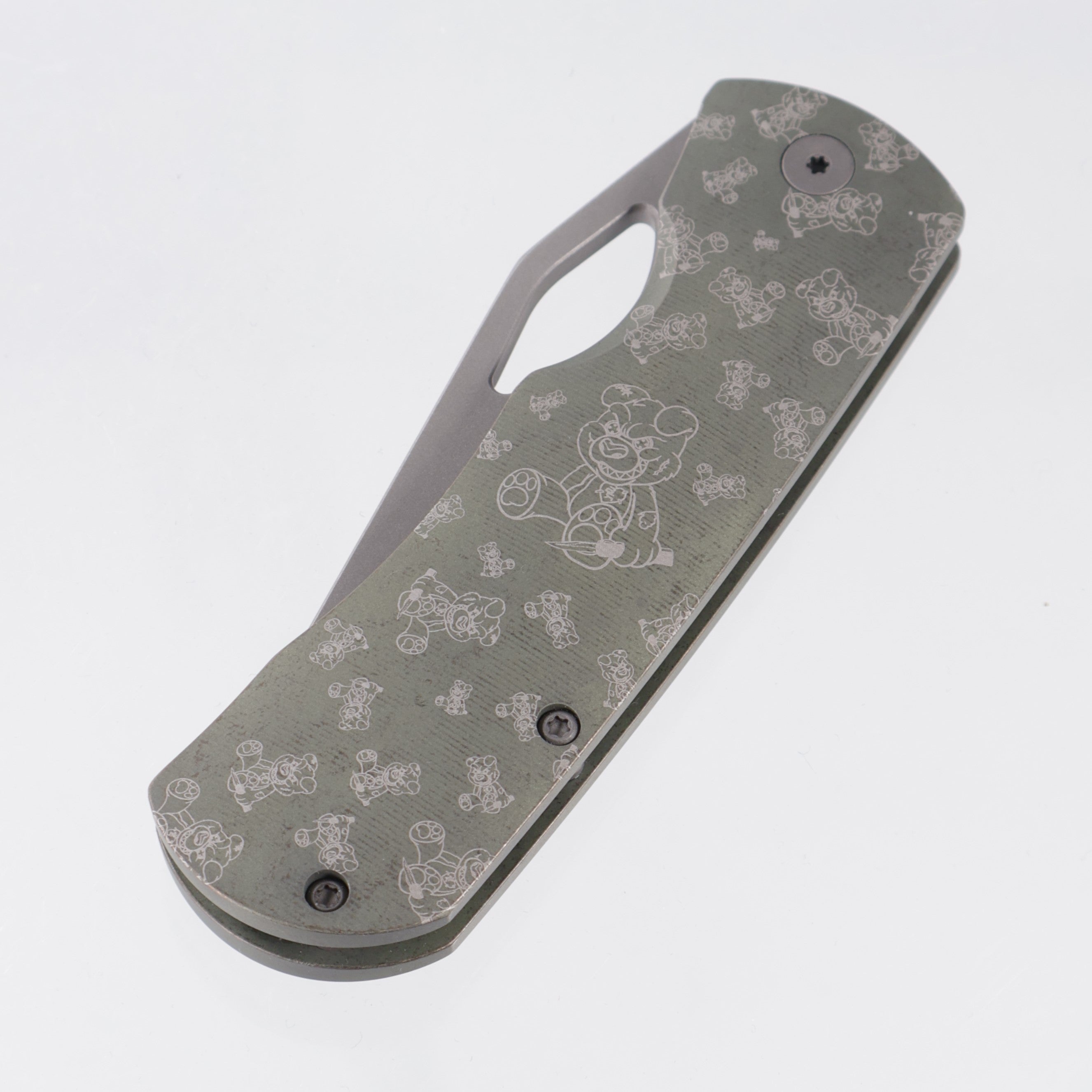 McNees Little Dixon - Green/Bronze Ano w/ Chaos Snugglez Lasering - Atomic Stonewash Magnacut - BROP Exclusive