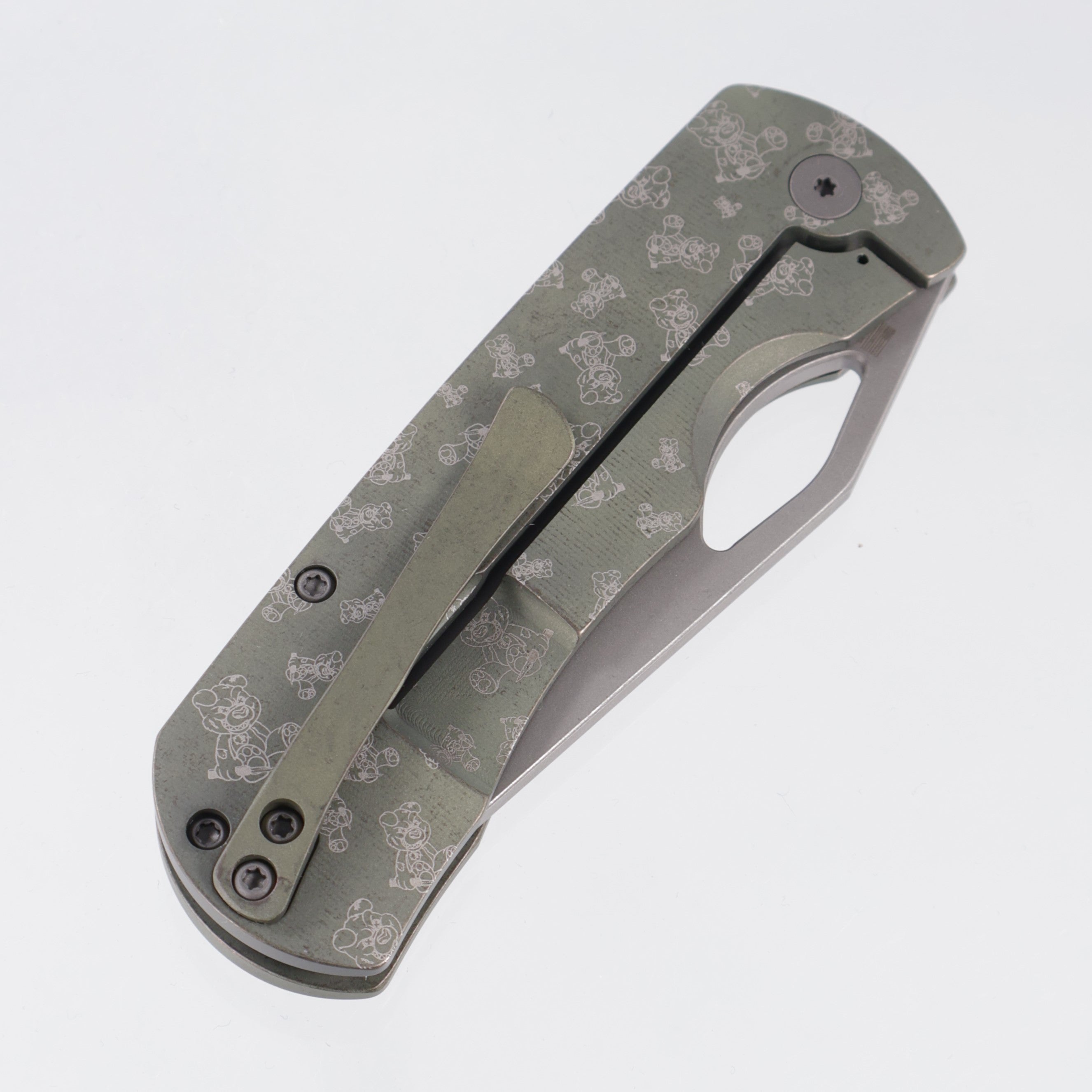 McNees Little Dixon - Green/Bronze Ano w/ Chaos Snugglez Lasering - Atomic Stonewash Magnacut - BROP Exclusive