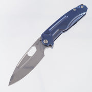 Medford Infraction - Blue Tumbled Titanium Front Scale & Lockside - Tumbled S35VN - MK031STQ-37A2-TSCS-BN