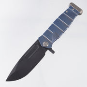 Medford USMC Fighter Flipper - Tumbled Blue Titanium Front Scale & Lockside - DLC S35VN - MK204SPQ-37A2-TSCS-PT