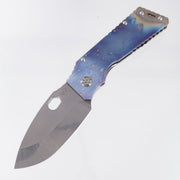 Medford TFF-1 - Brushed & Flamed Solar Flare Titanium Front Scale w/ Tumbled Lockside & Flamed Solar Flare Clip - Tumbled S45VN - MK0144TQ-03TM-TSCF-04
