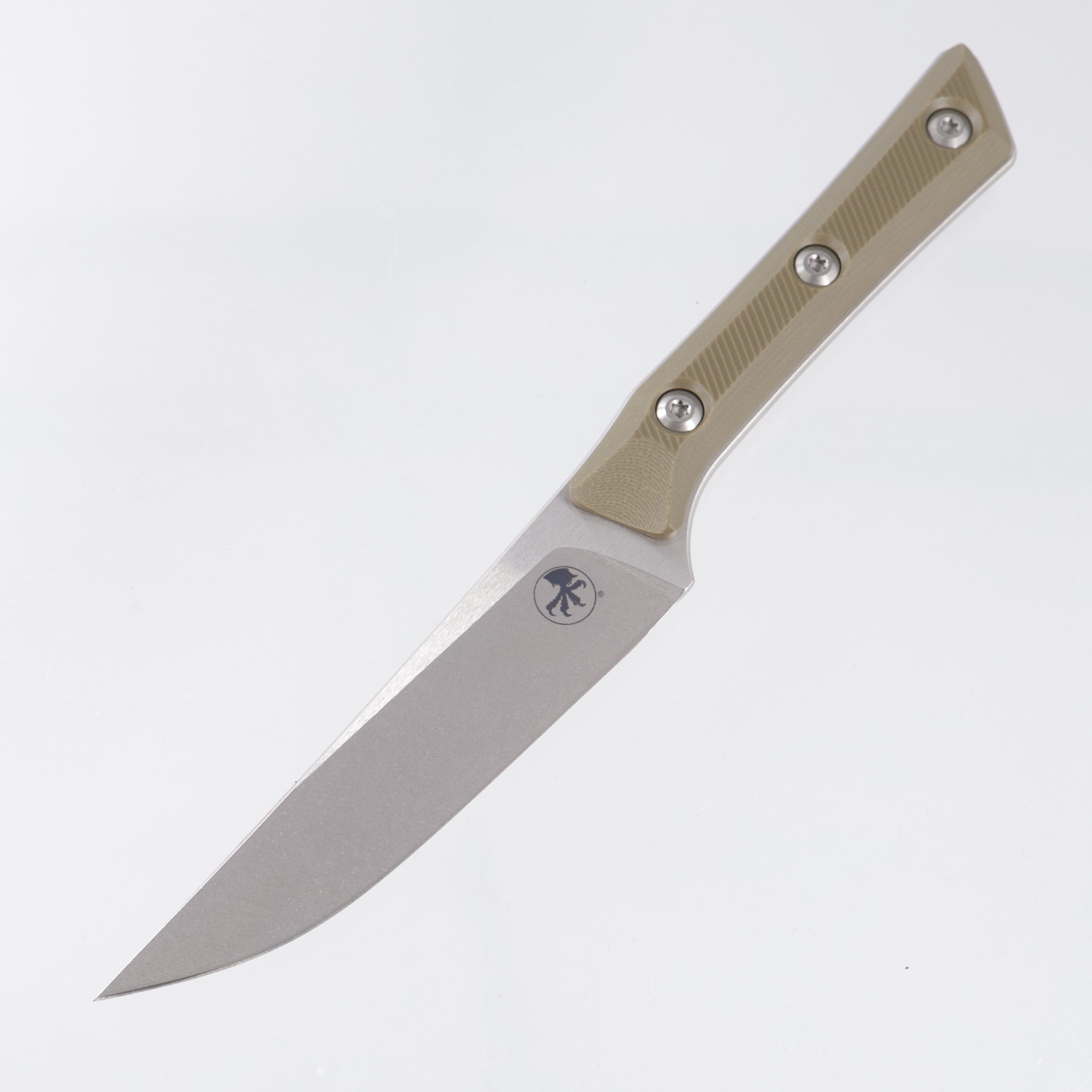Microtech 4 Piece Steak Knife Set - OD Green G10 - Stonewash M390MK - 3600-10SETOD