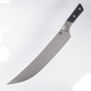 Microtech Butcher Knife - Black G10 w/ Beadblast Titanium Bolsters - Stonewash M390MK - 3800B-10BK